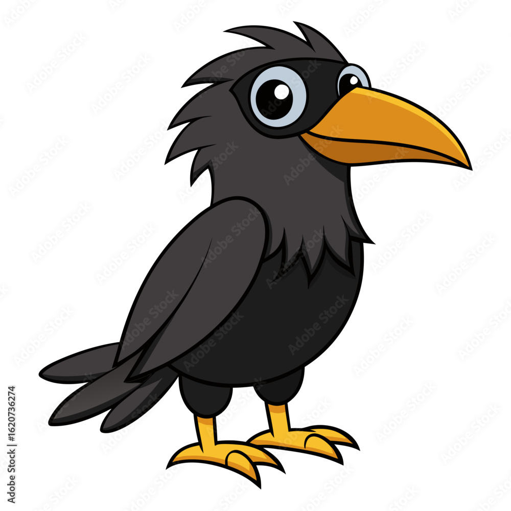 Fototapeta premium vector illustration of a cartoon vulture