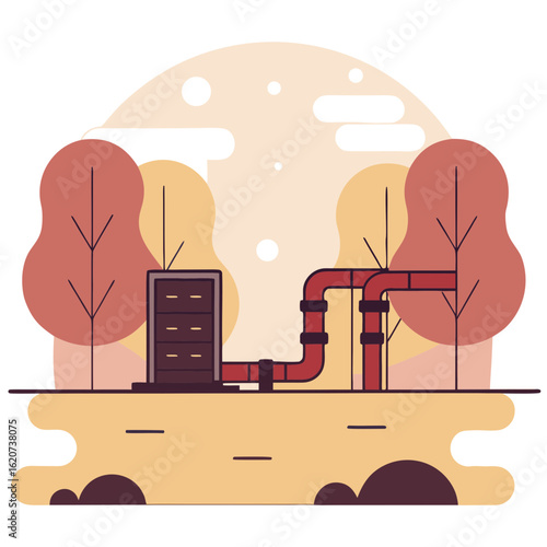 Data Center extracting from Nature – Eco Cooling. Representing bad effects on environment 