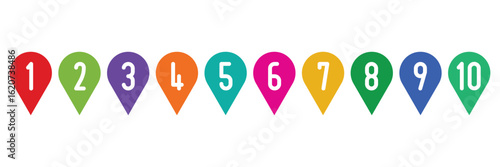 Numbers set 1 to 10 . Vector illustration. EPS 10 .