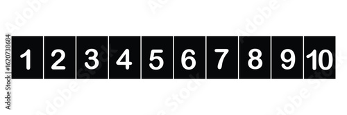 Numbers set 1 to 10 . Vector illustration. EPS 10 .