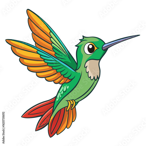 hummingbird with flower