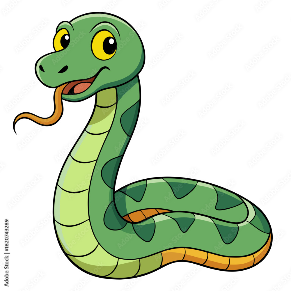 Fototapeta premium green snake with a snake