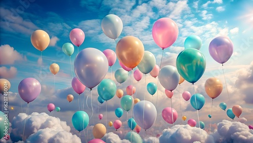 colorful balloons in the sky