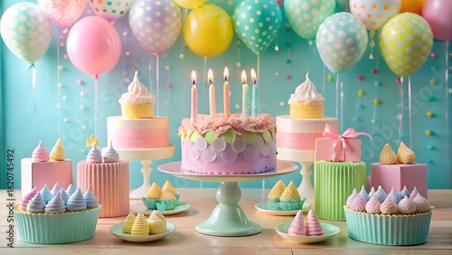 birthday cake with candles
