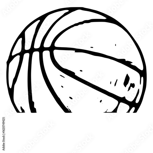 Basketball isolated on white background