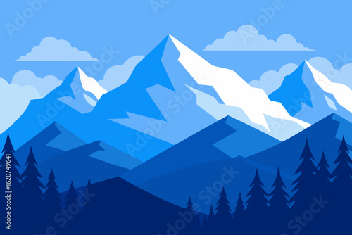 mountain landscape vector
