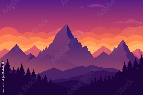 sunrise in mountains