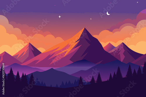 sunrise in mountains