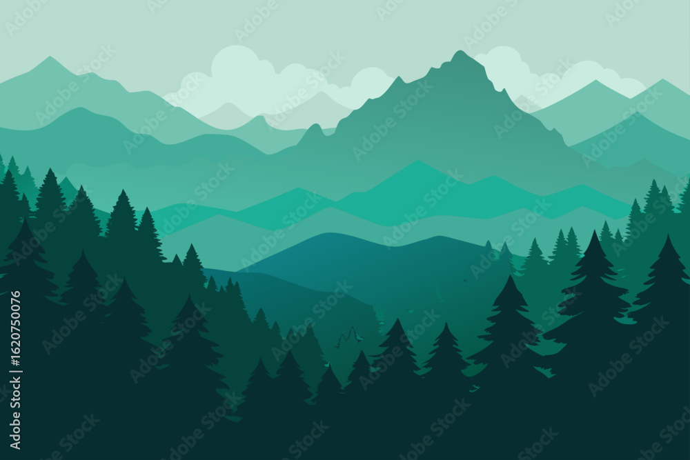 Fototapeta premium mountain landscape with clouds