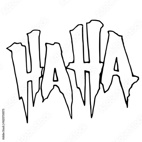 Haha lettering comic style