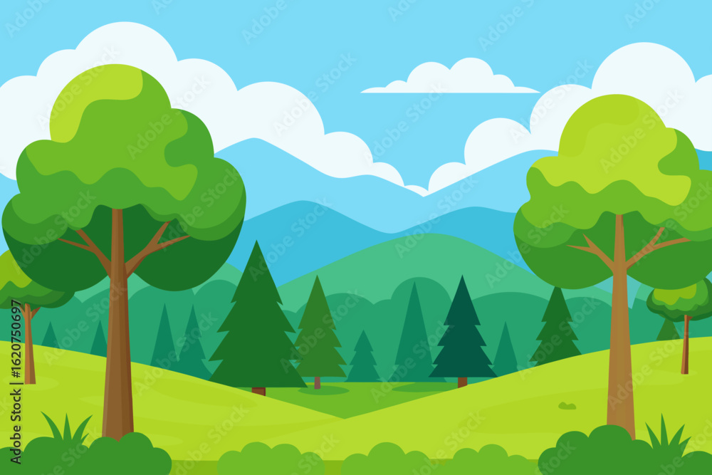 Obraz premium landscape with trees