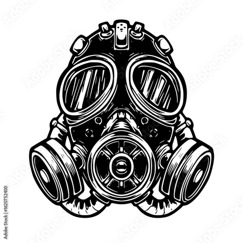 Gas mask isolated on white background