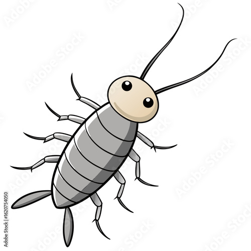 vector illustration of cartoon cockroach