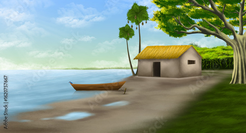 Cartoon digital drawing background 