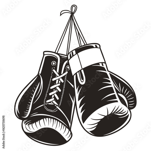 boxing gloves vector illustration