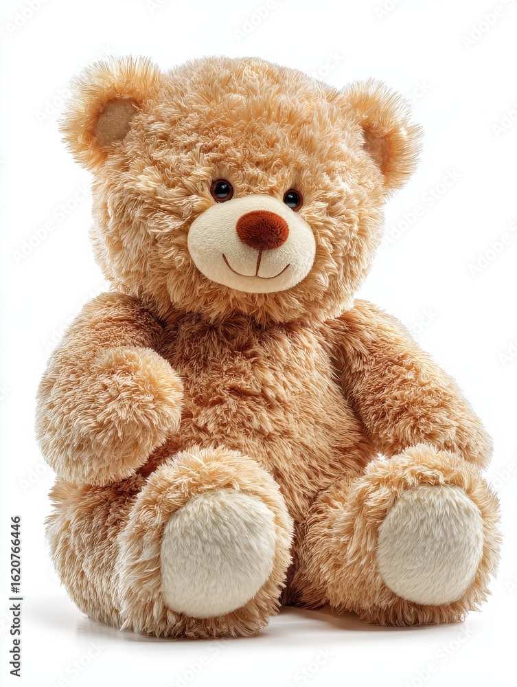 Obraz premium PNG Soft teddy bear sitting on a white background