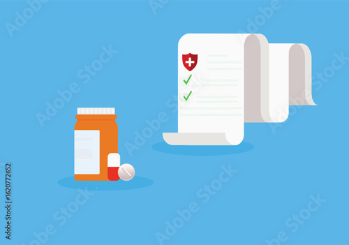 medicine bottle and prescription