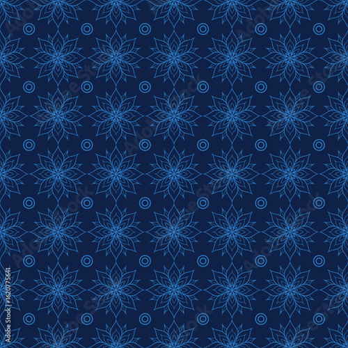 Seamless background floral ornament Graphic pattern for fabric, wallpaper, packaging. Ornate Damask flower ornament mandala