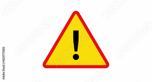 Yellow warning triangle with a black exclamation mark inside, isolated on white background Free Download Yellow warning triangle with a black exclamation mark inside, isolated on white background - GFXLoad