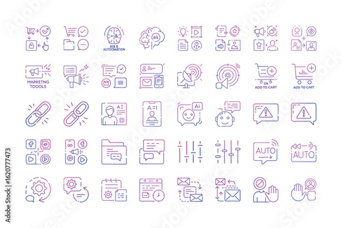 Digital communication, social media, and online interactions. vector icons 