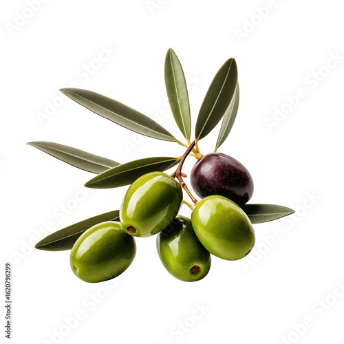 Wallpaper Mural Olive Branch with Fresh Ripe Green Olives isolated on transparent background Remove png Torontodigital.ca