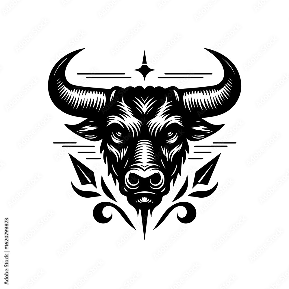 Fototapeta premium bull skull with horns