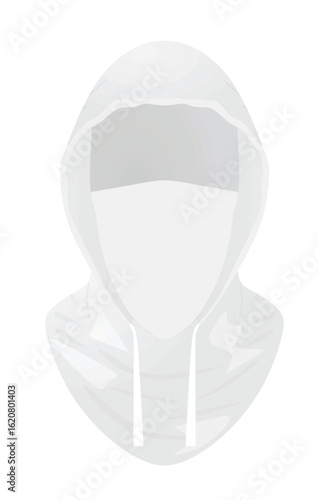 White face cover gear. vector