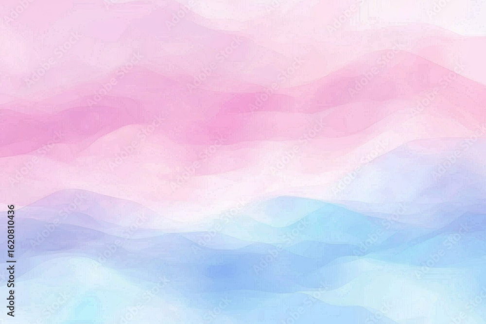 Obraz premium Pastel Watercolor Landscape, Soft Hues, Abstract ,Backgrounds