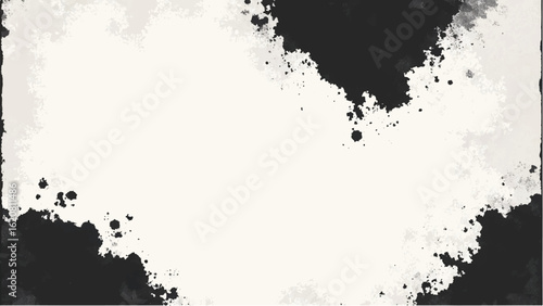 Abstract Black Ink Splatter on White Background for Artistic Designs. Abstract Black Ink Splatter Background.