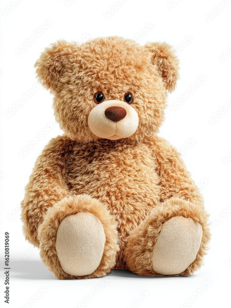 Obraz premium PNG Soft teddy bear sitting on a white background