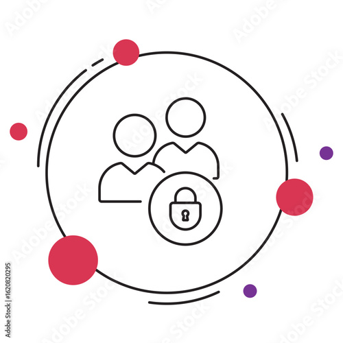 Least Privilege Access Icon, Enforcing Least Privilege Access for Maximum Security, Minimize Risk with Role-Based Least Privilege Strategies, vector