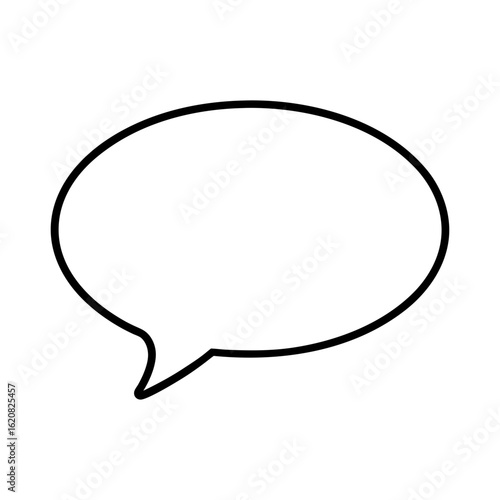 Speech bubble icon in line art perfect for communication message or dialogue visuals Vector illustration