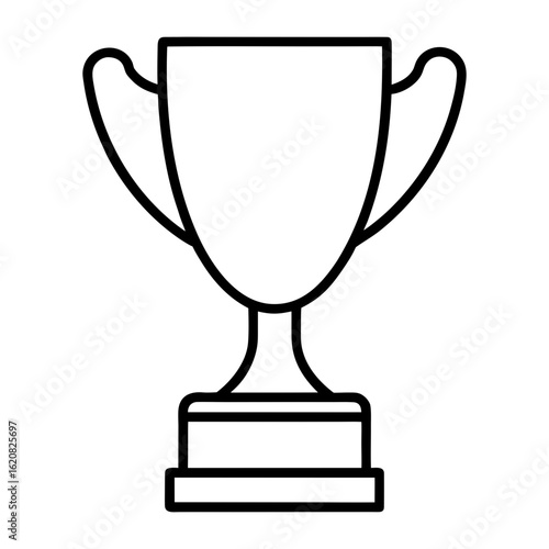 Victory trophy line art for sports achievement and winner icons Vector illustration