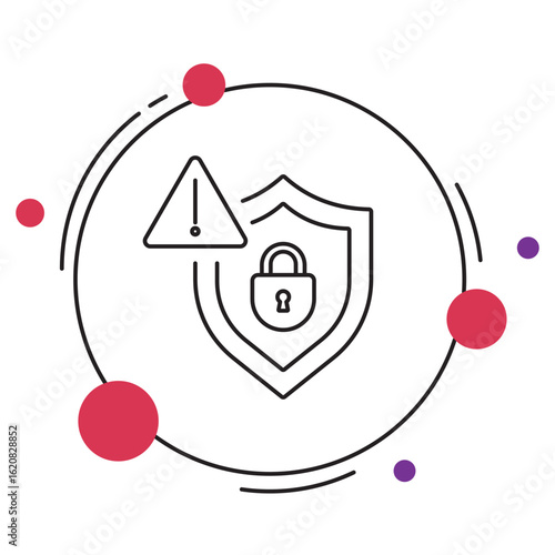 Security Threat Icon, Identifying and Preventing Security Threats, Understanding Modern Security Threat Landscapes, vector