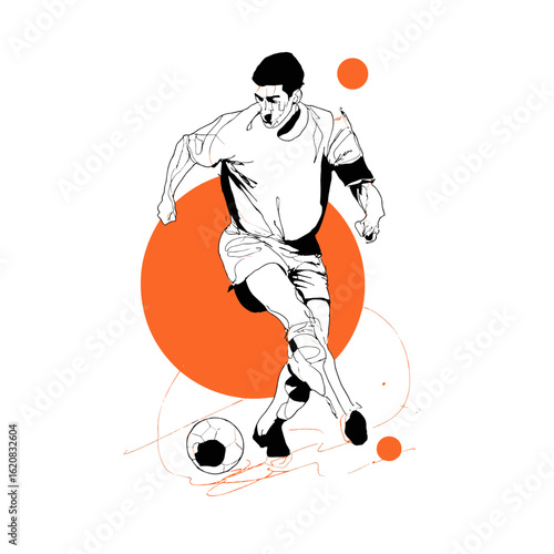 A skillful soccer player in action with the ball.