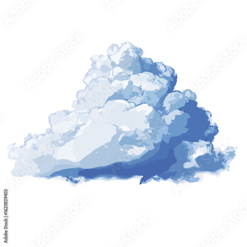 A fluffy blue cloud.