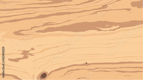 Seamless Brown Wooden Texture with Natural Grain Patterns and Knots. Wooden Background. Vector Illustration.