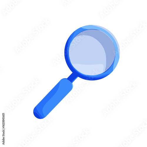 Magnifying Glass Icon Isolated on a Clean Surface.