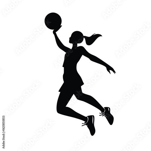 Female Basketball Player Silhouette