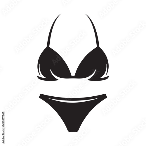 black bra isolated on white