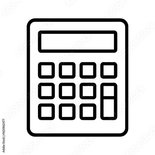 line icon Calculator vector on white background
Vector line icon on white background