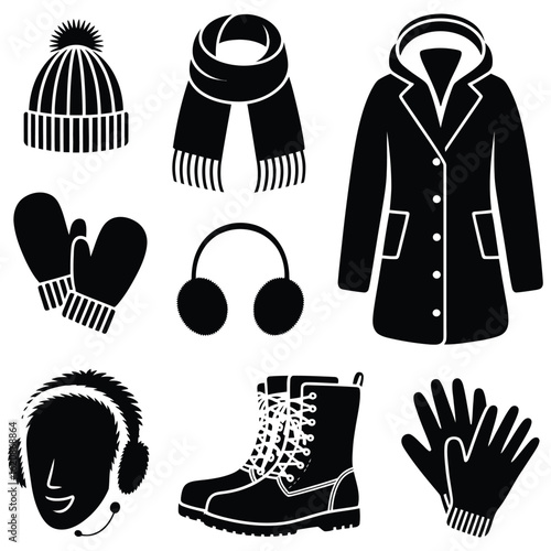 Essential winter wear collection for cold weather comfort and stylish protection from the elements