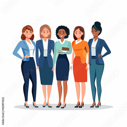 Vielfältiges Team von Businessfrauen – Gleichberechtigung im Beruf