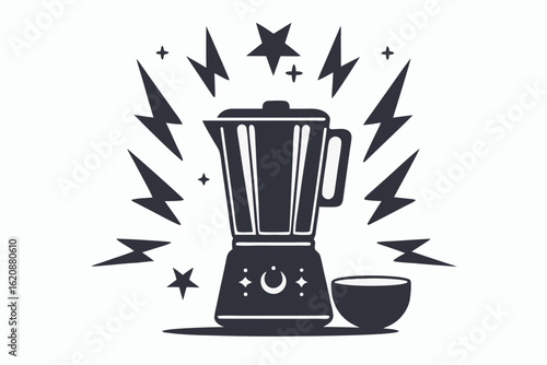 blender vector silhouette black and white