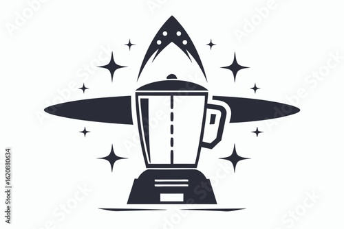 blender vector silhouette black and white