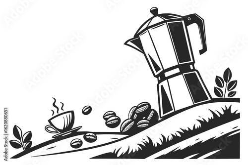 blender vector silhouette black and white