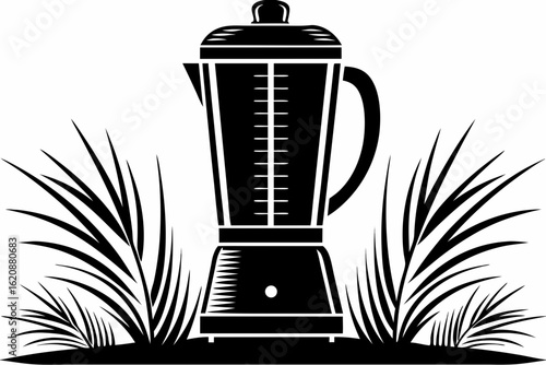 blender vector silhouette black and white