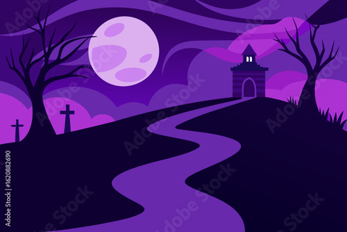 halloween night scene