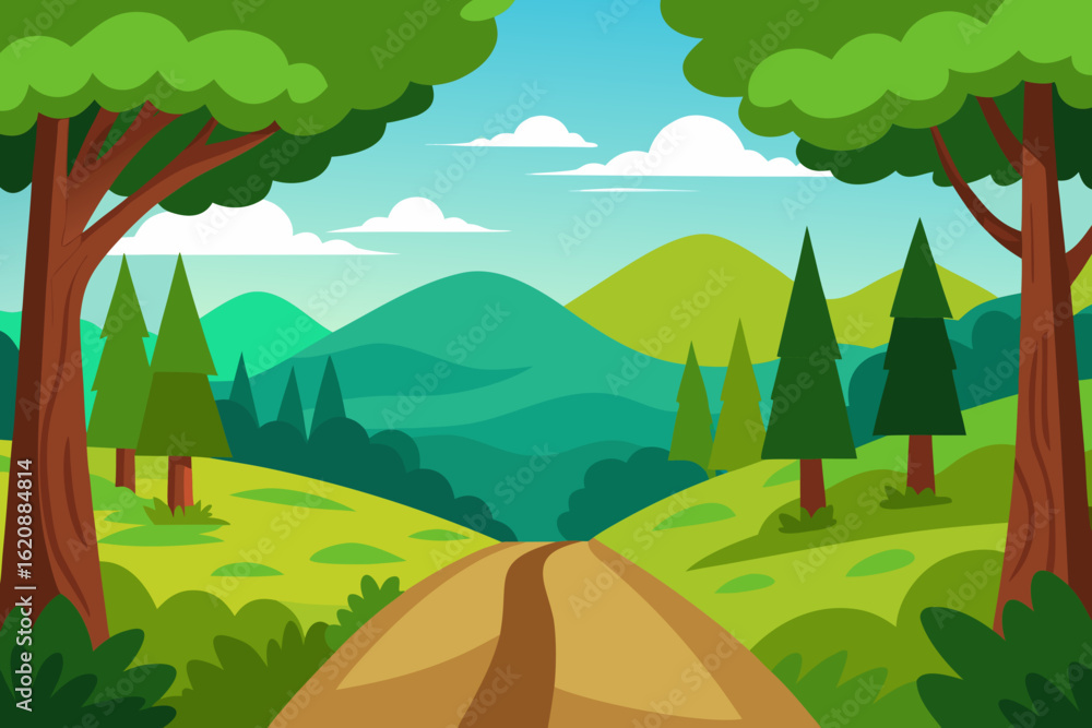 Obraz premium camping in the mountains vector