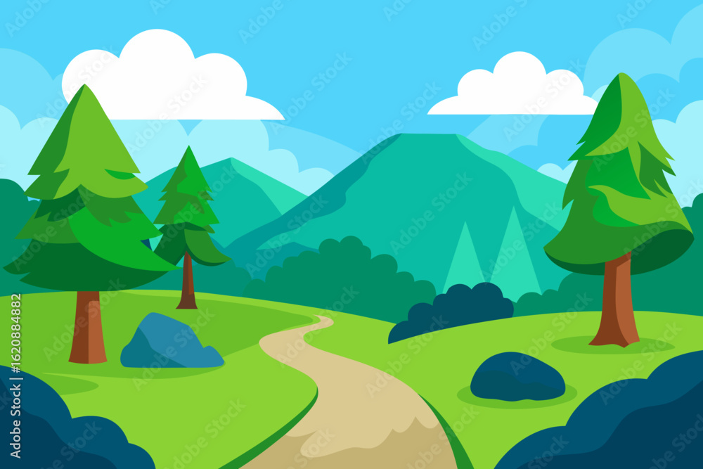 Obraz premium mountain landscape with trees